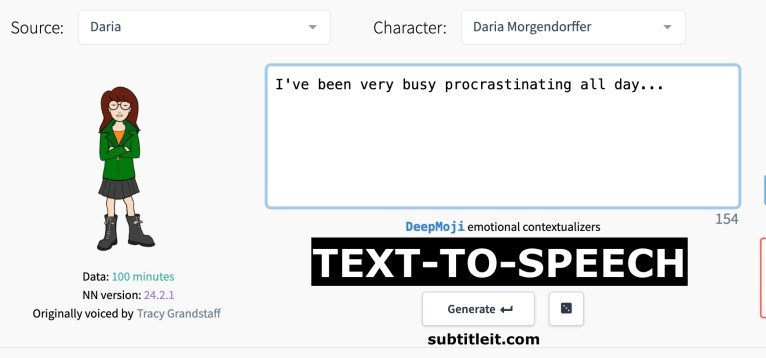 Daria Text-to-Speech Generator